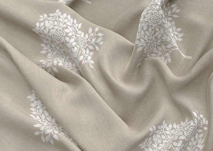 William Morris Marigold Tree Embroidery, Linen - Made to Measure Curtains - Image 4